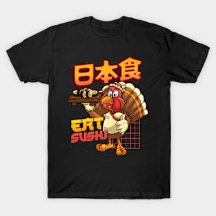 Funny Japanese Sushi Turkey T-Shirt